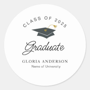 Adesivo graduação simples em preto e branco