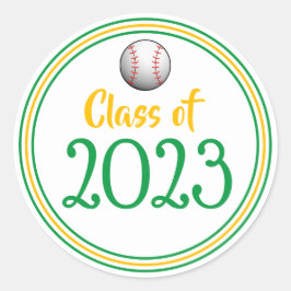 Adesivo Graduação Verde e Dourada do Ano de Classe