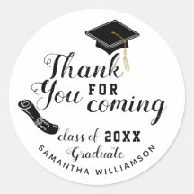 Graduado da Turma de 2026 Branco e Preto Obrigado