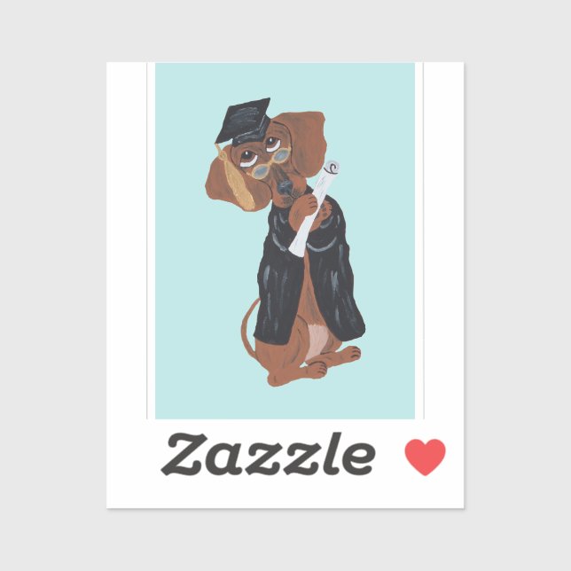 Adesivo Graduado Dachshund (Folha)