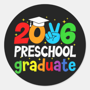Adesivo Graduado no pré-escolar 2026 pré-k graduado divert
