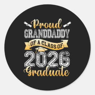 Adesivo Graduado orgulhoso avô de uma turma de 2026 senior