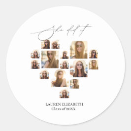 Adesivo Graduation 15Photo Collage ''She Did it'' 