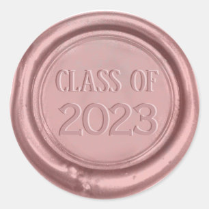 Adesivo Graduation Class of 2022 Rose Gold Wax Seal