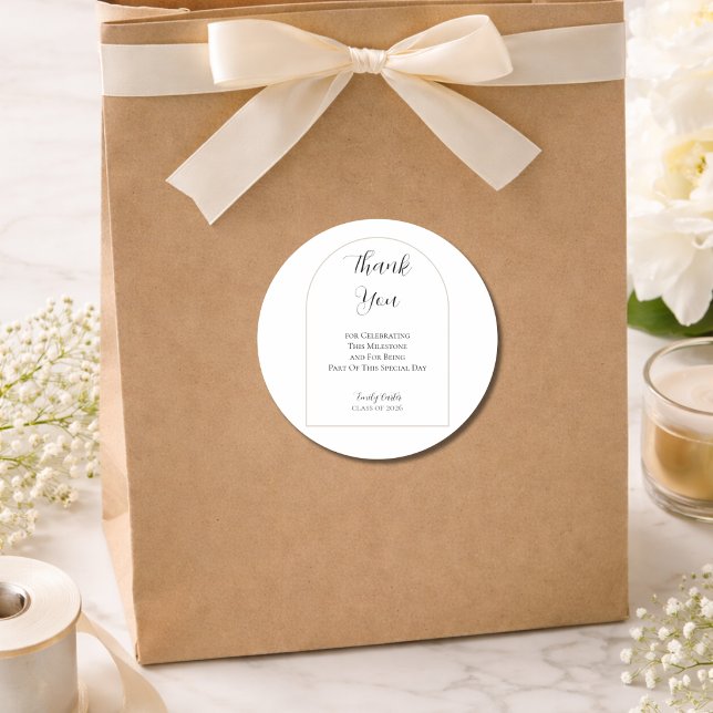 Adesivo Graduation Party  | Elegant Script (Criador carregado)