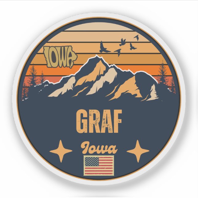 Adesivo Graf, Iowa, EUA (Frente)