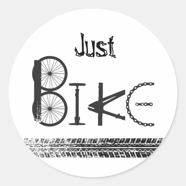 Adesivo Graffiti "Apenas Bicicleta" de Peças de Bicicleta  (Frente)