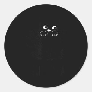 Adesivo Gráfica Divertida de Gato Preto Kit-Tea