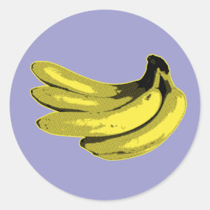 Adesivo Gráfico amarelo da banana do pop art