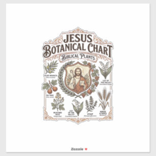 Adesivo Gráfico Botânico de Jesus Plantas Bíblicas Jesus B