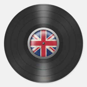 Adesivo Gráfico britânico do álbum gravado de vinil da