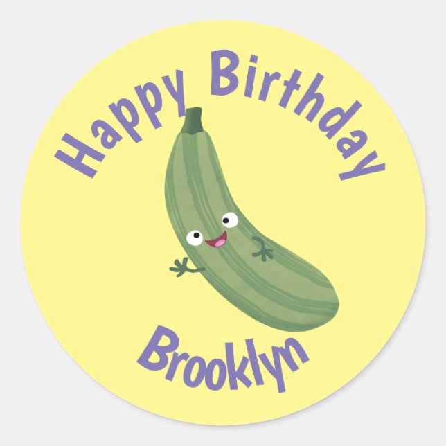 Adesivo Gráfico clássico de desenho animado feliz da abobr (Frente)