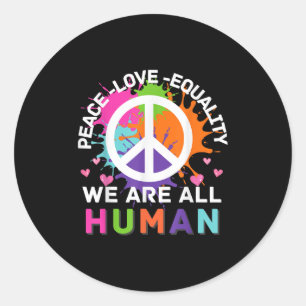 Adesivo Gráfico Colorido Todos Somos Um Amor De Paz Humano