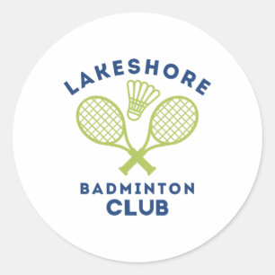 Adesivo Gráfico cônico do Clube de Badminton de Lakeshore