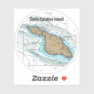 Adesivo Gráfico da Ilha Catalina de papais noeis