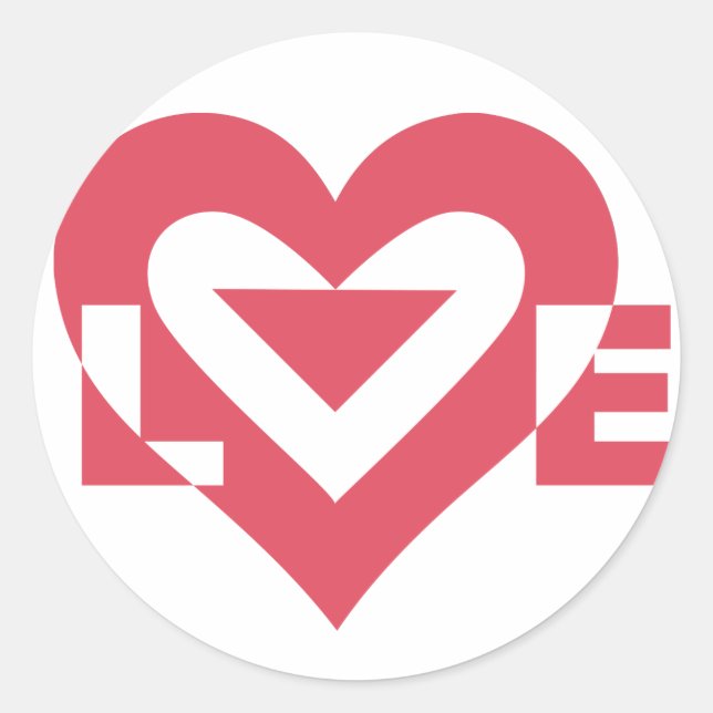 Adesivo Gráfico de Amor legal, Rosa Cereja (Frente)