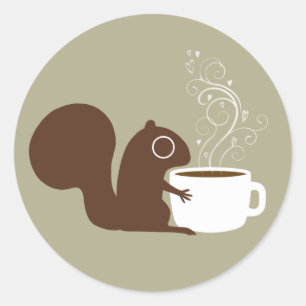 Adesivo Gráfico de Arte Animal com Diversão de Café Lover 