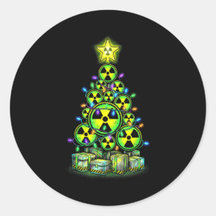 Adesivo Gráfico de Árvore de Natal Radioativa Alerta Nucle