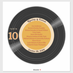 Adesivo Gráfico de Assentos Laranja De Álbum De Vinilo De 