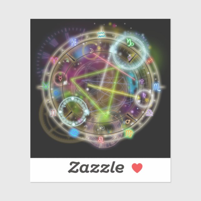 Adesivo Gráfico de Astrologia Zodiac (Folha)