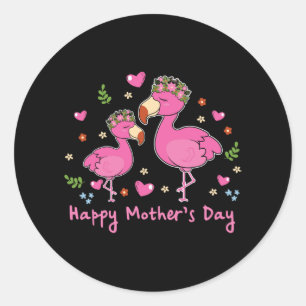 Adesivo Gráfico de Aves Flamingo Feliz dia de as mães Infa