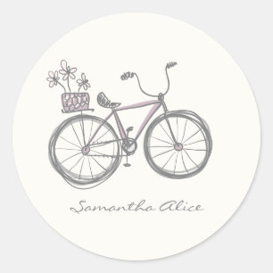 Adesivo Gráfico de Bicicletas Whimsical Ilustração de C