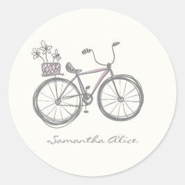 Adesivo Gráfico de Bicicletas Whimsical Ilustração de Cinz