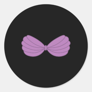 Adesivo Gráfico de Cartoons da Mermaid Purple Seashell Bra