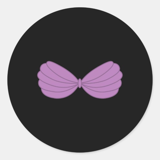 Adesivo Gráfico de Cartoons da Mermaid Purple Seashell Bra (Frente)