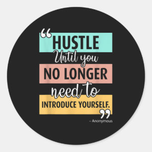 Adesivo Gráfico de Citação de Hustle Motivacional Inspirac