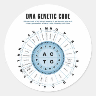 Adesivo Gráfico de Código Genético de DNA