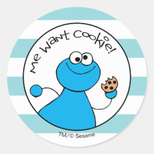 Adesivo Gráfico de Cookie Monster Doodley