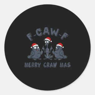 Adesivo Gráfico de Corvo de Natal Engraçado – F-caw-f Merr