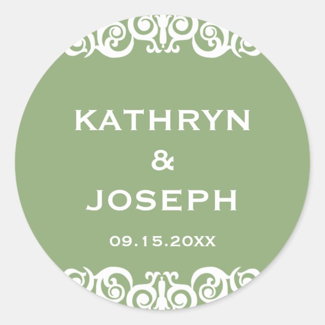 Adesivo Gráfico de favorecimento de pergaminho vitoriano (Frente)