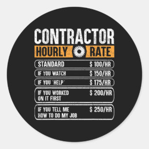Adesivo Gráfico de Preços Horários do Contratante Gif Funn