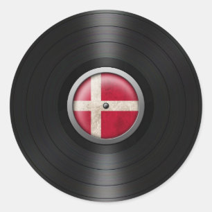 Adesivo Gráfico dinamarquês do álbum gravado de vinil d
