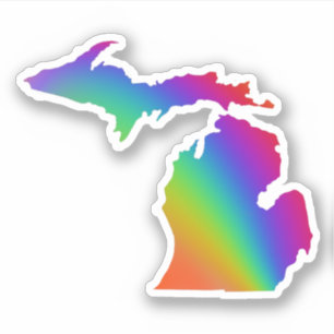 Adesivo Gráfico do arco-íris colorido do Michigan