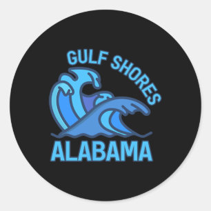Adesivo Gráfico do Golfo Shores Alabama Pocket Wave Souven