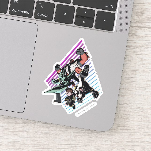 Adesivo Gráfico do Grupo de Alienígenas Retroativo Ben 10 (Detalhe)