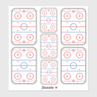 Adesivo Gráfico do Jogo de Hockey com Diagrama de Coluna d