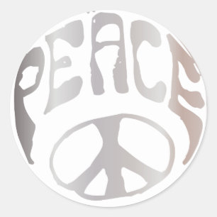 Adesivo Gráfico do Sinal de Paz Cor-de-Rosa Metálico