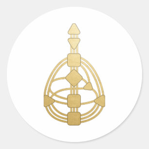 Adesivo Gráfico Dourado de Design humano