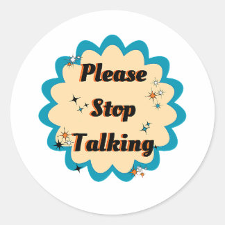 Adesivo Gráfico Engraçado Design Amarelo Por Favor Pare De