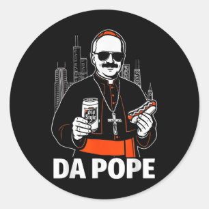 Adesivo Gráfico Engraçado do Papa Leo Xiv, de Chicago