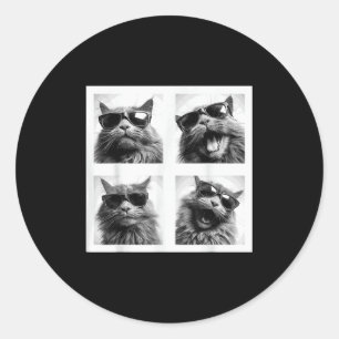 Adesivo Gráfico Engraçado Gato Fotobooth Selfie Funny _1