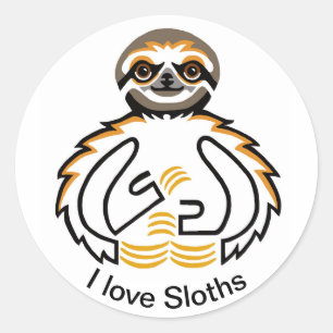 Adesivo Gráfico Eu adoro SLOTHS - Natureza - Vida Selvagem
