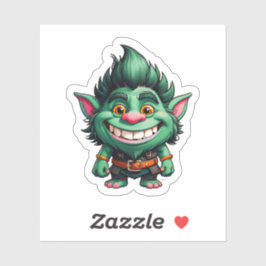 Adesivo Gráfico feliz de Chibi Troll