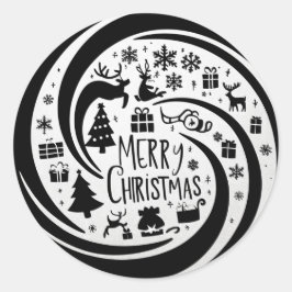 Adesivo Gráfico preto Feliz Natal