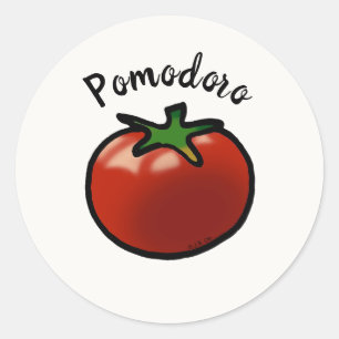 Adesivo Gráfico Rústico de Tomate Italiano Pomodoro