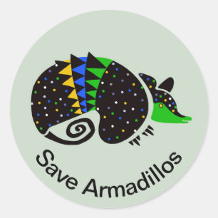 Adesivo Gráfico - Save ARMADILLOS - Wildlife - Nature -